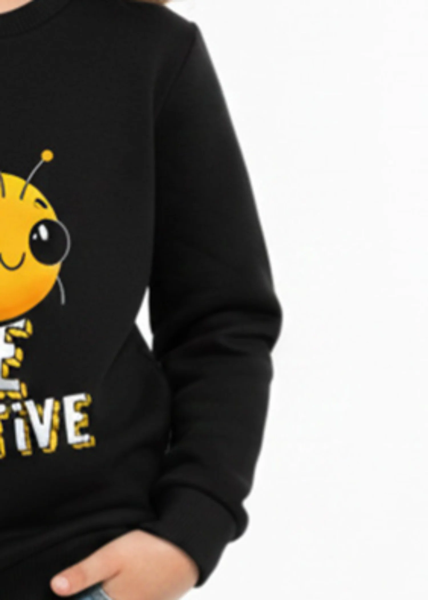 fleece Sweatshirt in Black by - XBC3660 - view 3