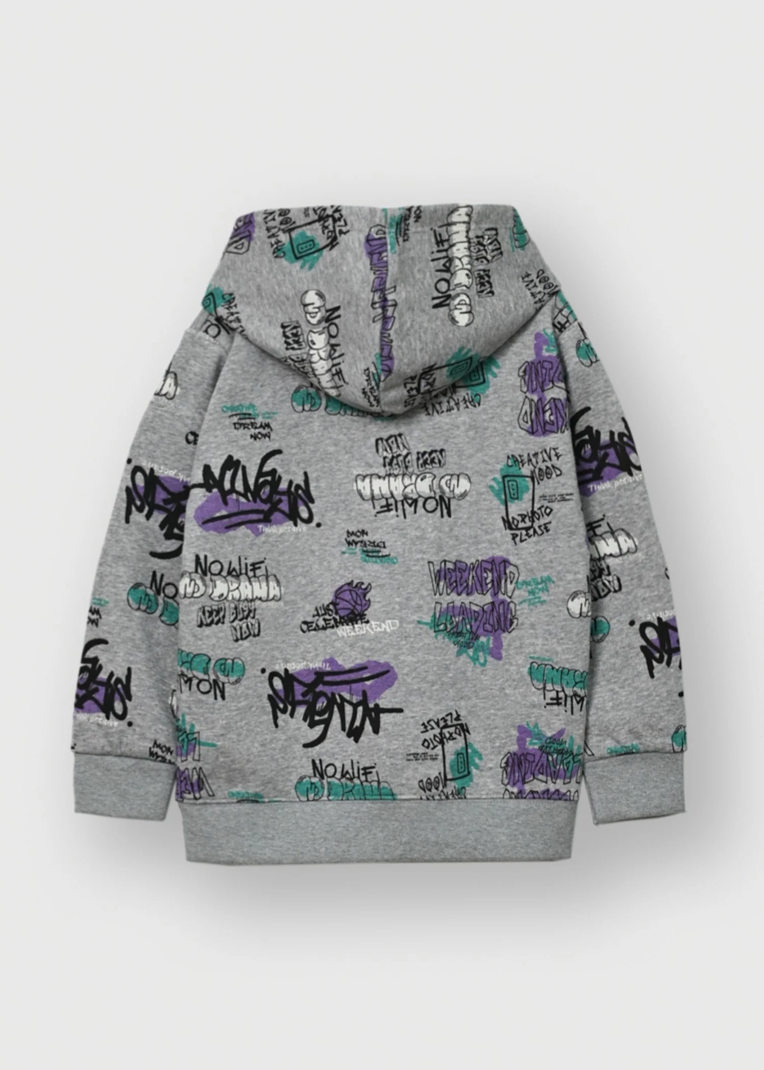 fleece Hoodie in Battleship grey - view 2