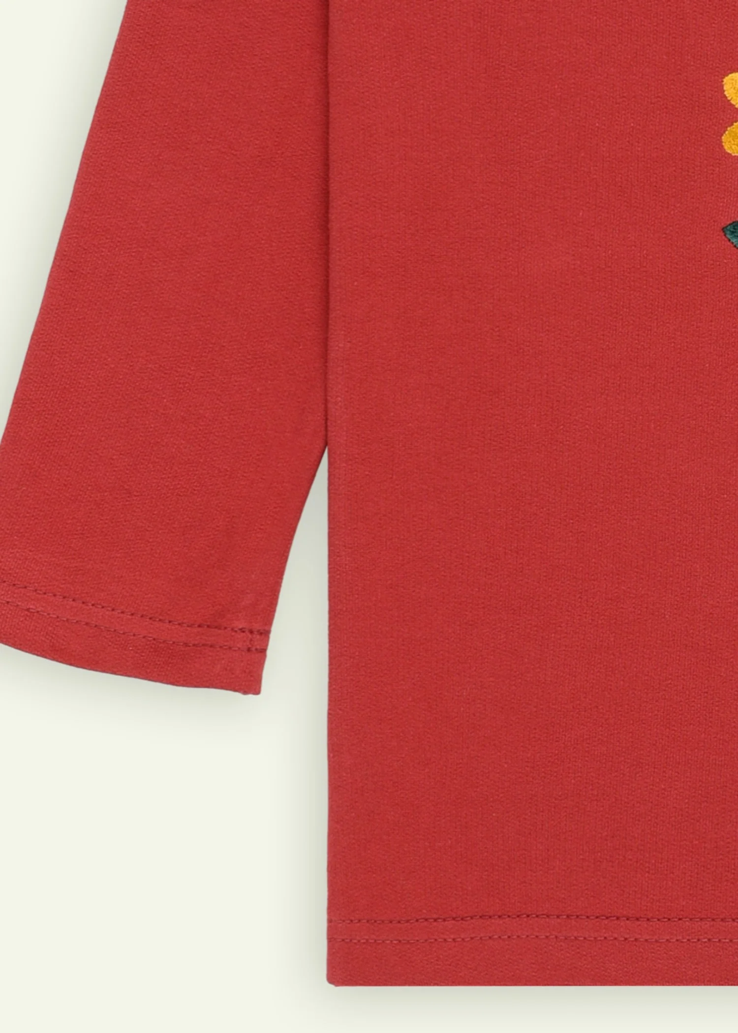 french terry T Shirt in Copper red - view 3