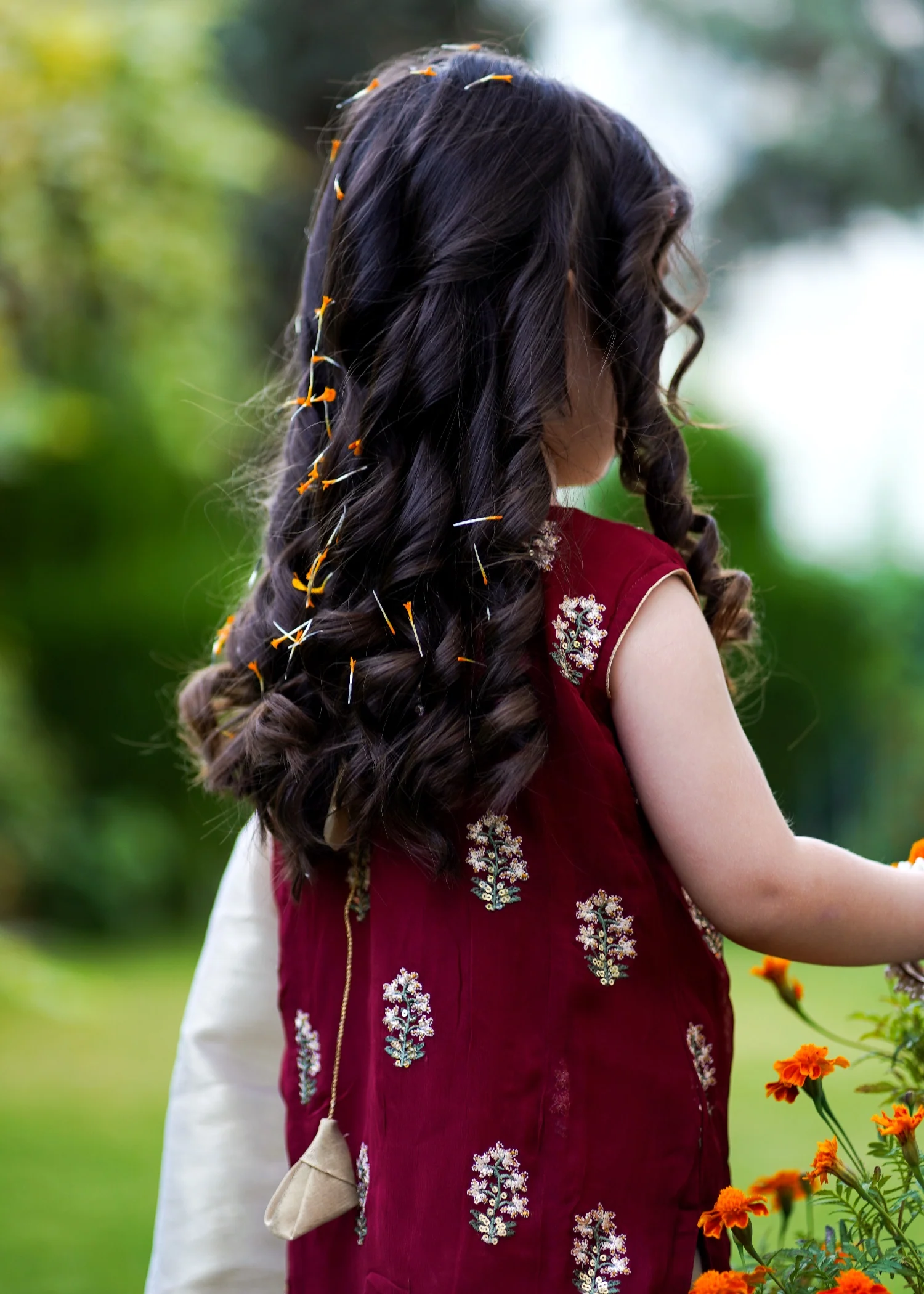 chiffon Gharara in Maroon - view 6