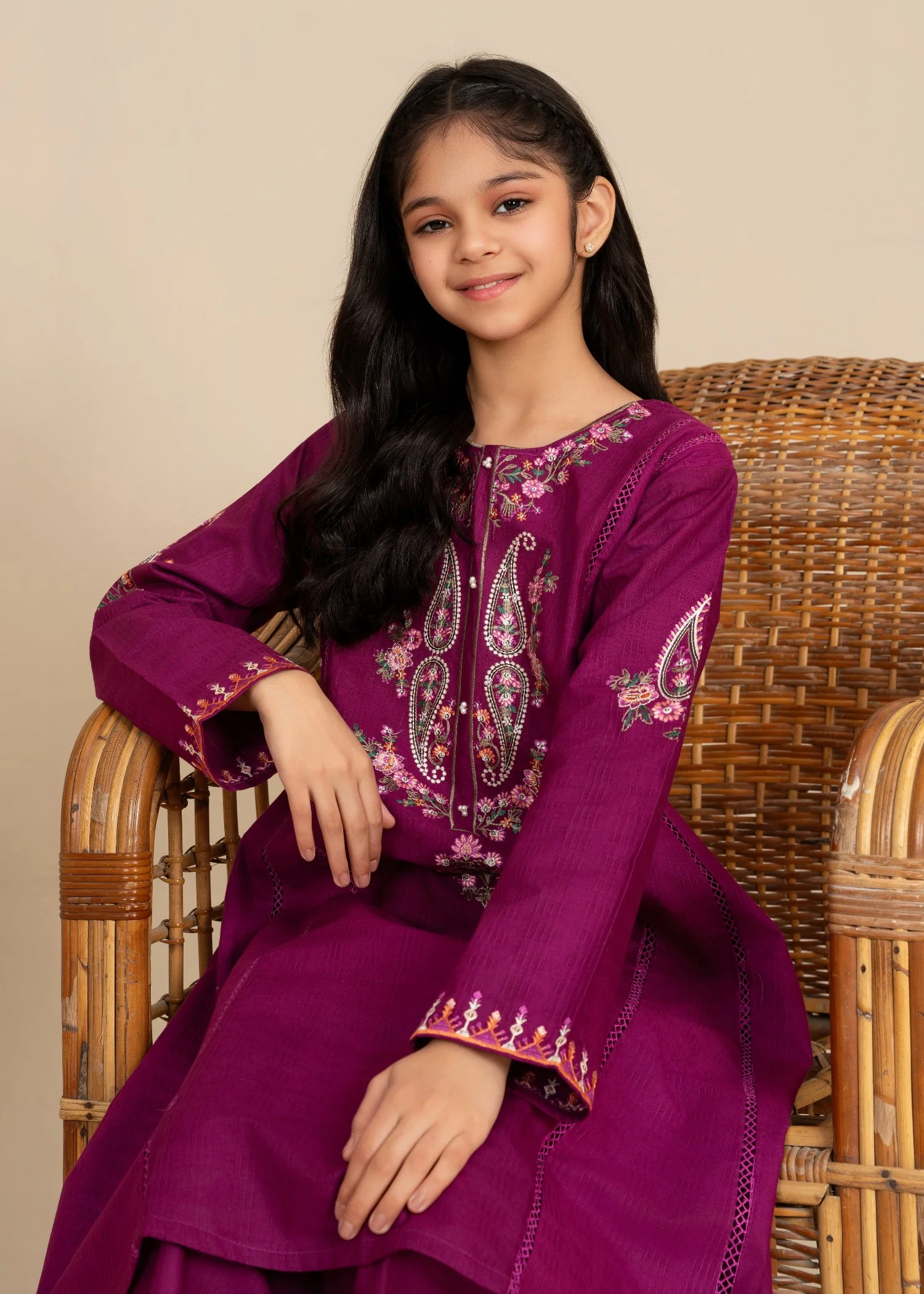 cambric Short Frock in Magenta - view 5