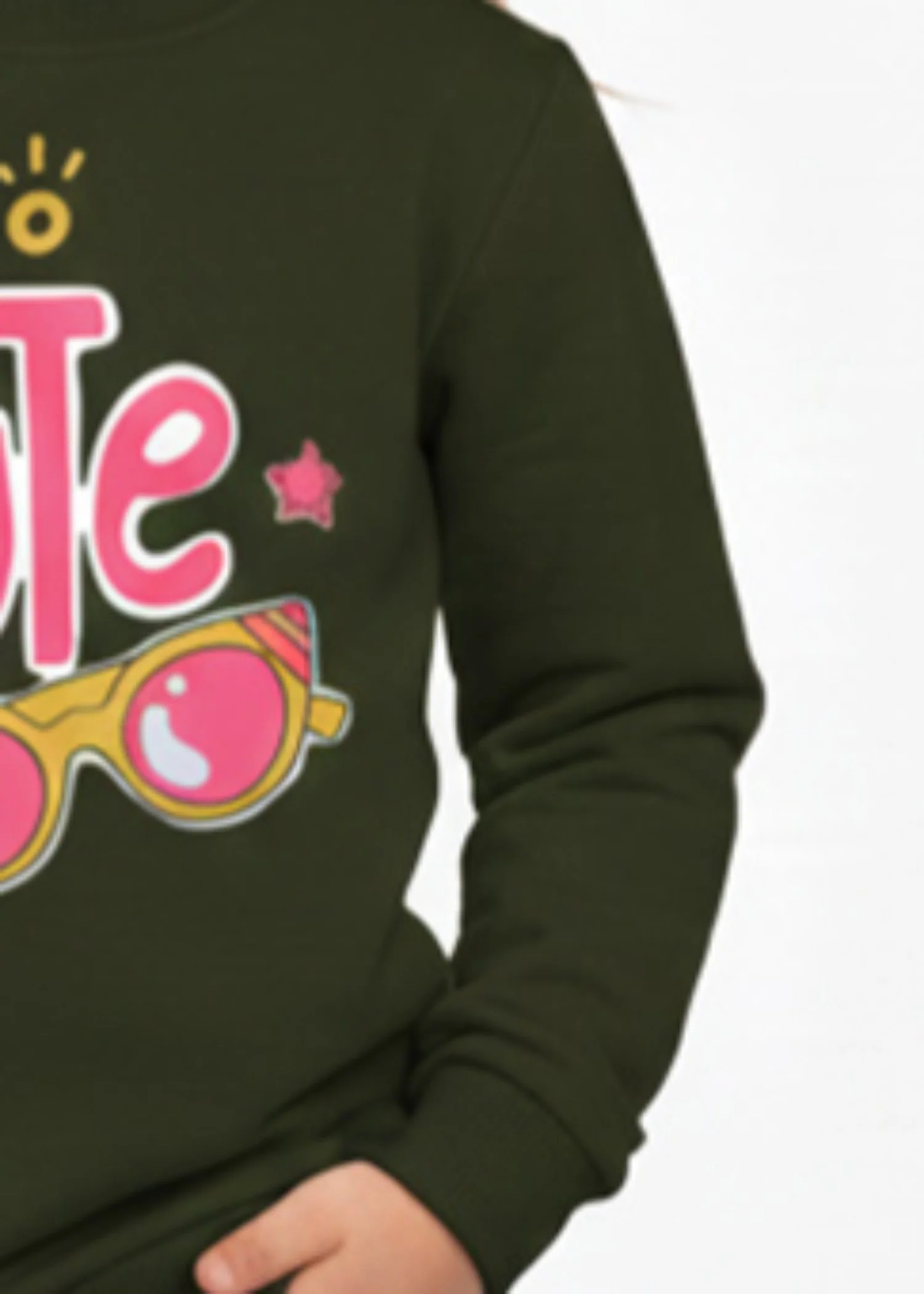fleece Sweatshirt in Army green - view 3