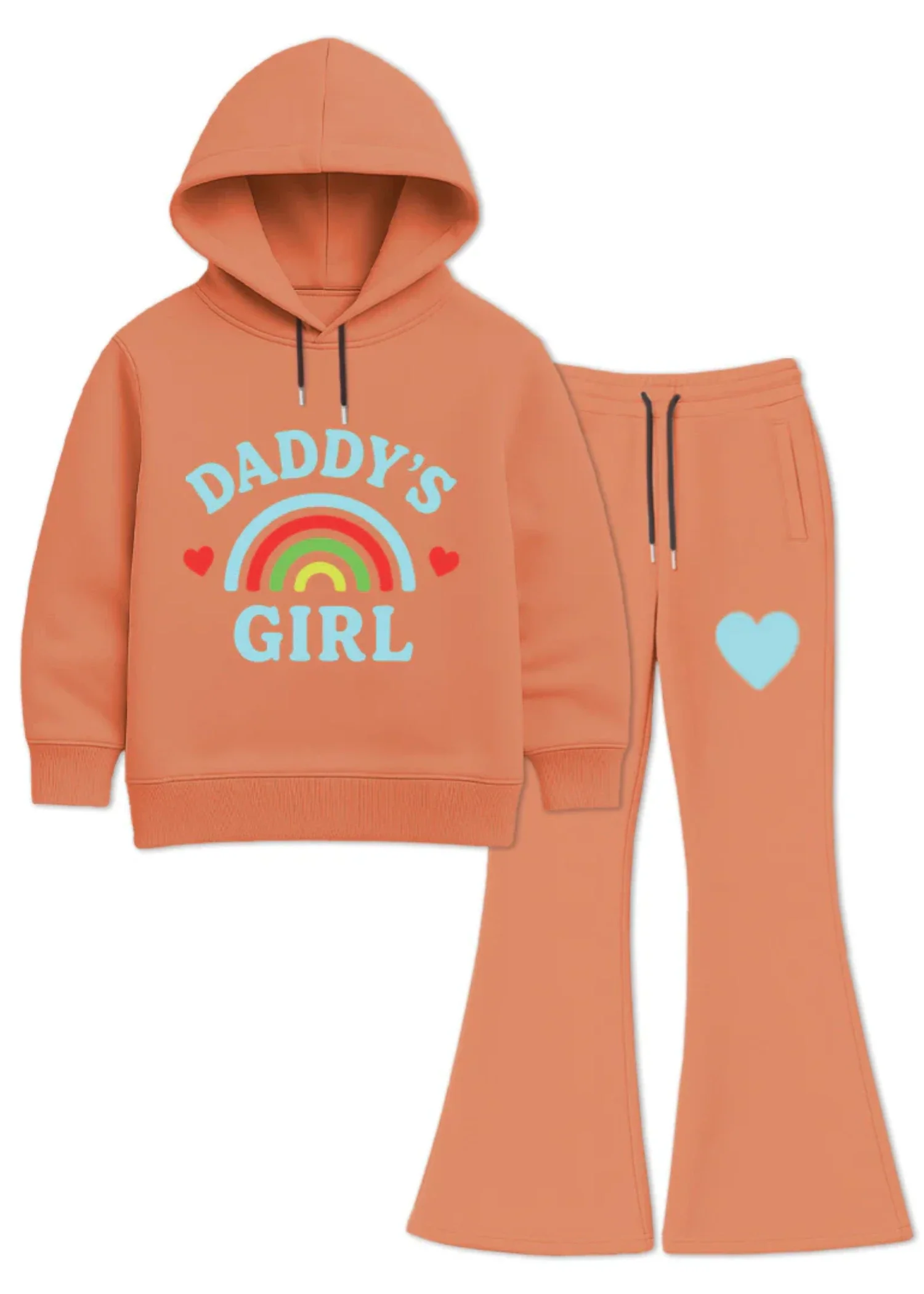 fleece Hoodie in Coral pink