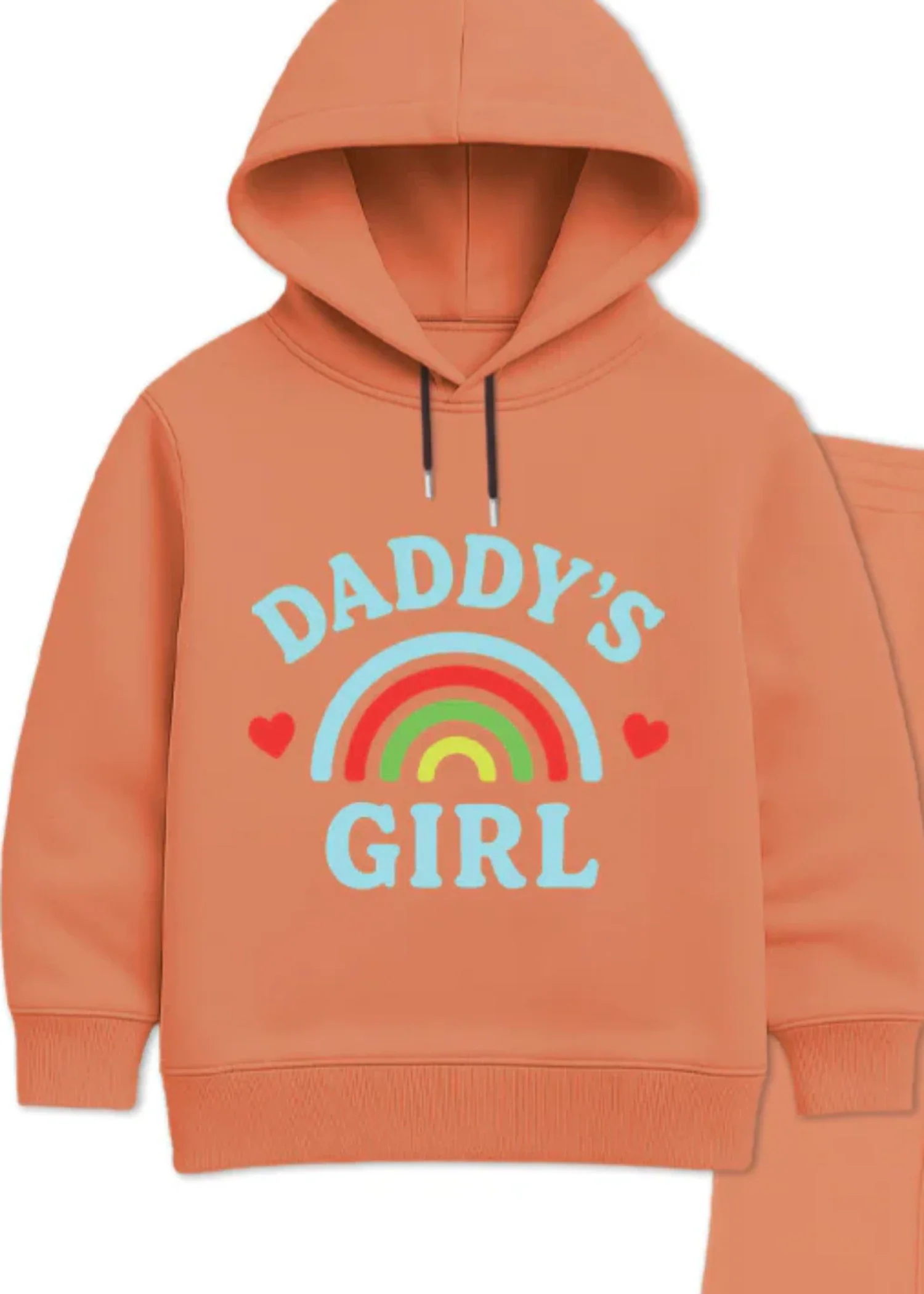 fleece Hoodie in Coral pink - view 2