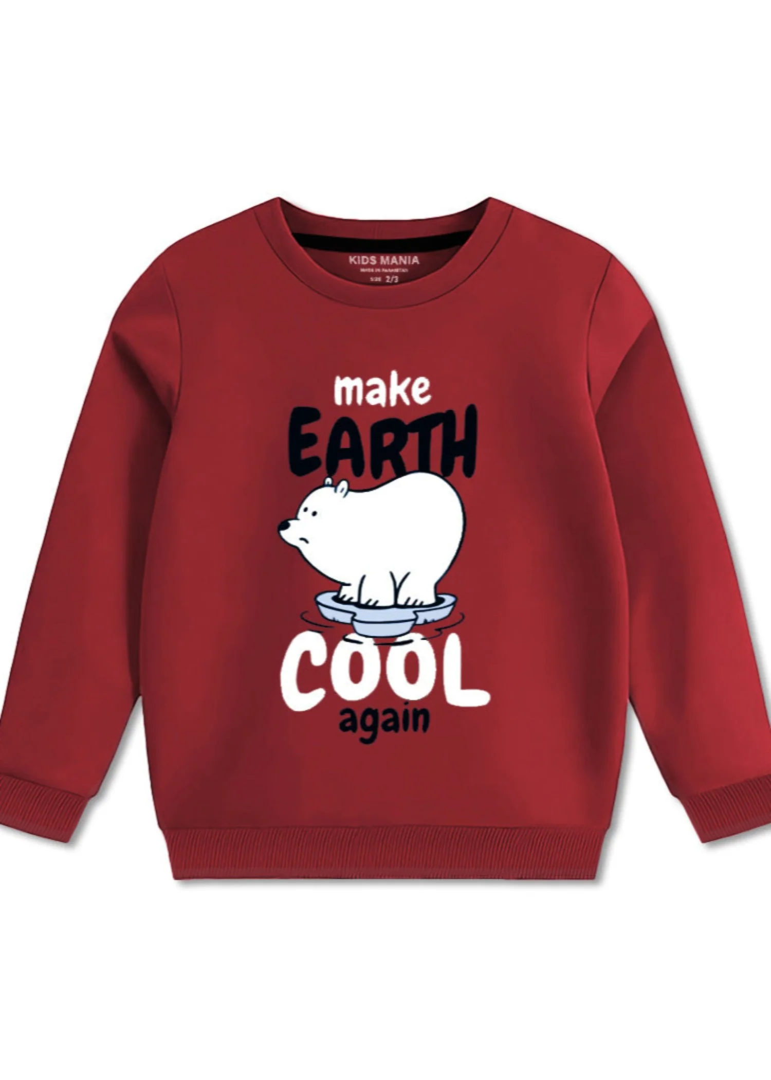 fleece Sweatshirt in Red - view 4
