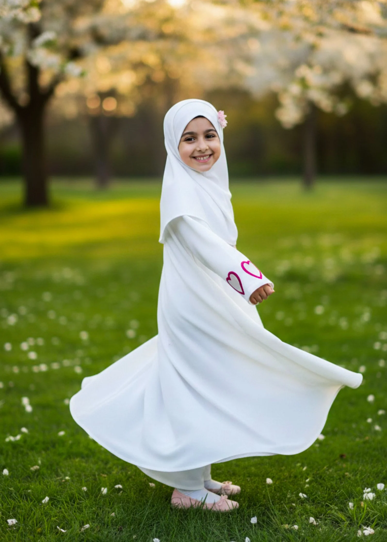 nidha Abaya in White - view 2