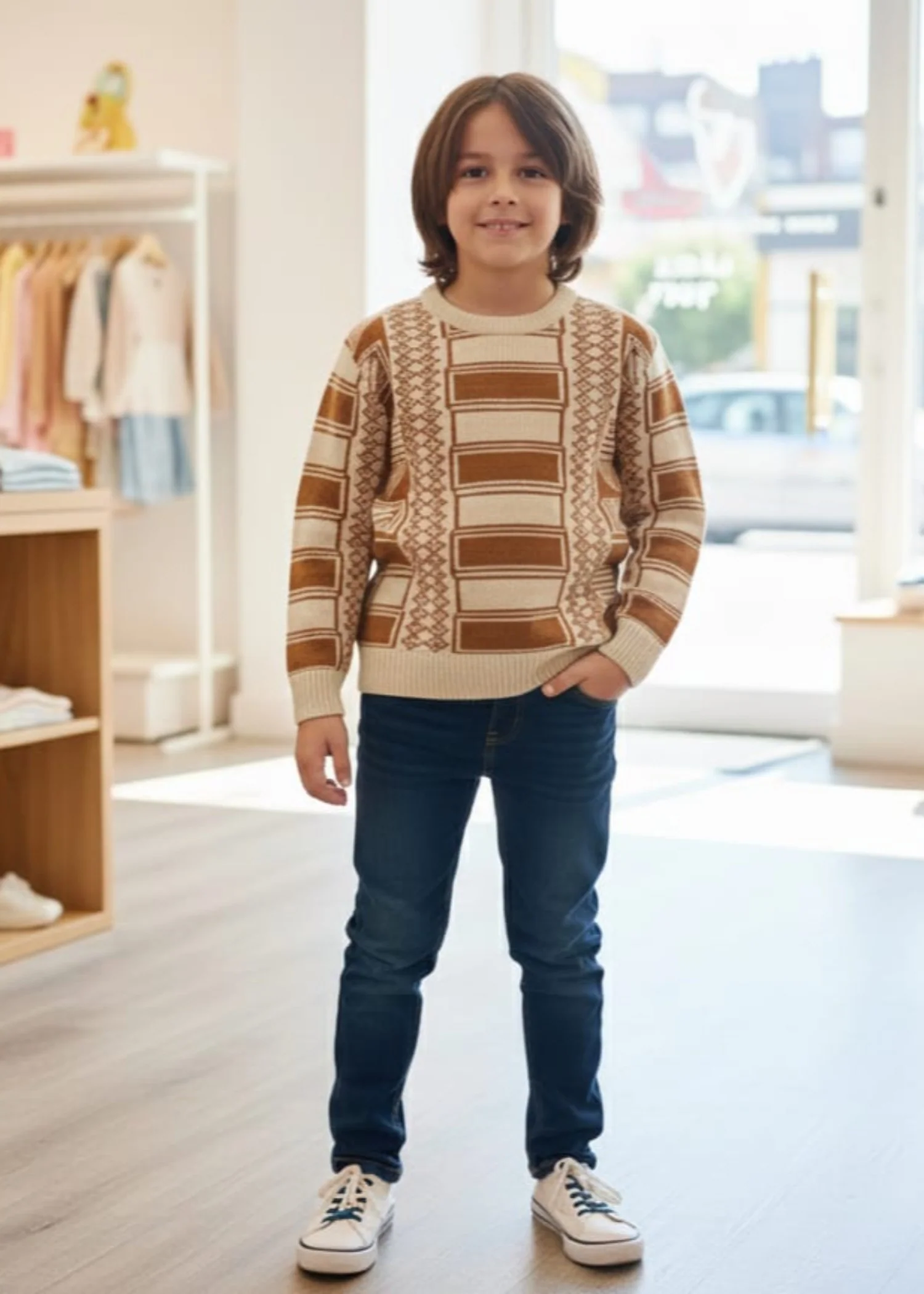 jersey knit Sweater in Multi