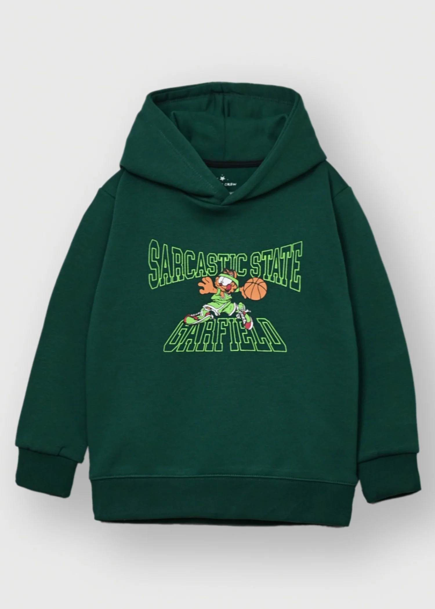 fleece Hoodie in Dark green
