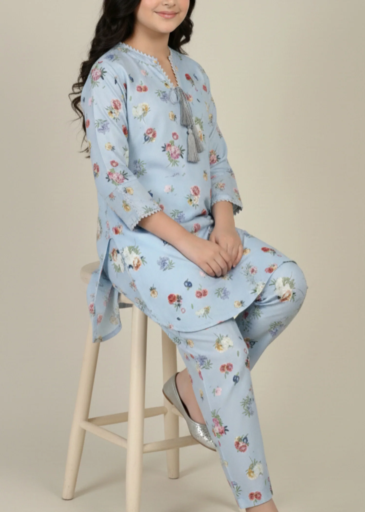 Co Ord Sets in Sky blue - view 3