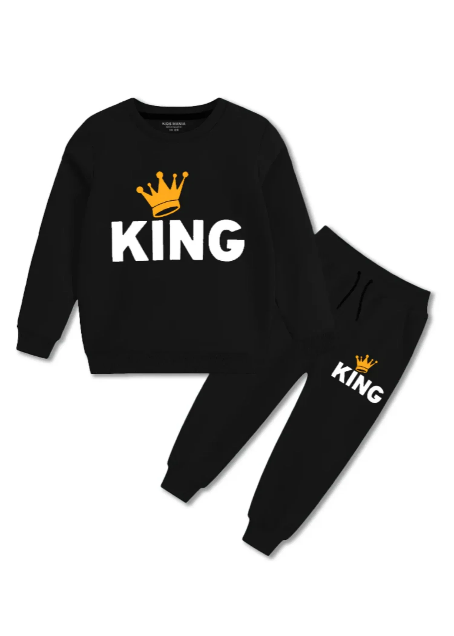 fleece Tracksuit in Black - view 4
