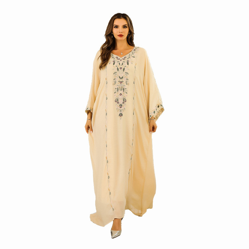Muslim Women's Wear Robe Dubai Turkey Middle East Abaya Women's Robe Dress