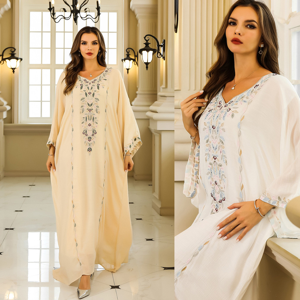 Muslim Women's Wear Robe Dubai Turkey Middle East Abaya Women's Robe Dress