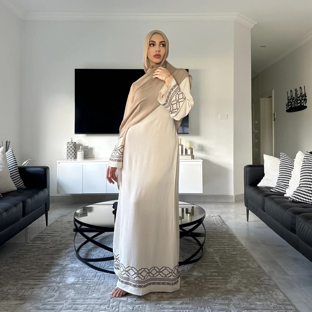 Raya Baju Muslim Dress for Women Party Dresses Jubah Dubai Long Robe Arab Ramadan Kaftan Islam Abaya