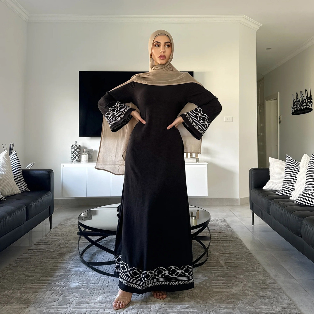 Raya Baju Muslim Dress for Women Party Dresses Jubah Dubai Long Robe Arab Ramadan Kaftan Islam Abaya