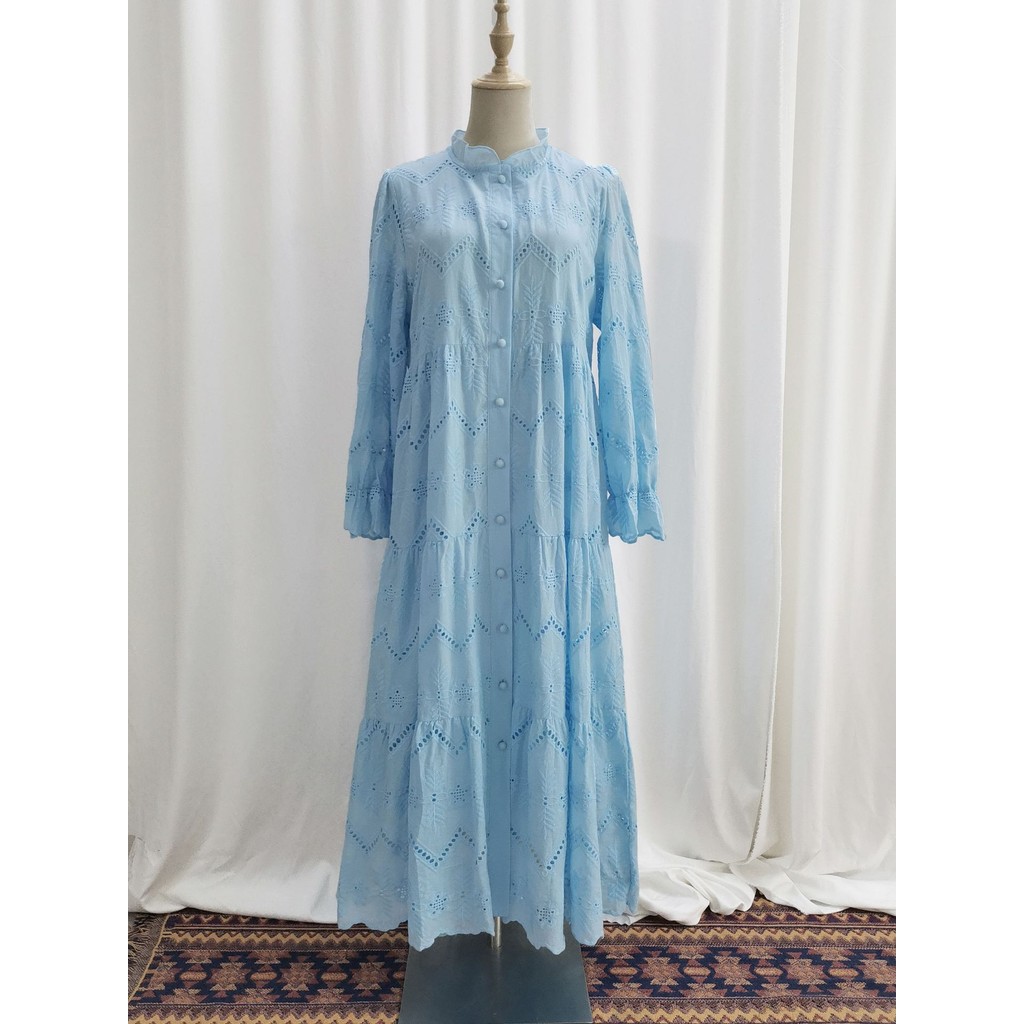 Ramadan Lace Embroidery Abayas Women Turkey Dubai Abaya Muslim Dress
