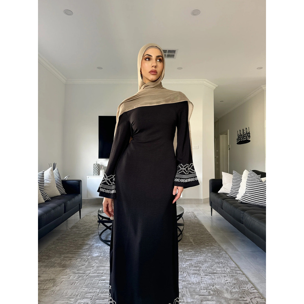 Raya Baju Muslim Dress for Women Party Dresses Jubah Dubai Long Robe Arab Ramadan Kaftan Islam Abaya