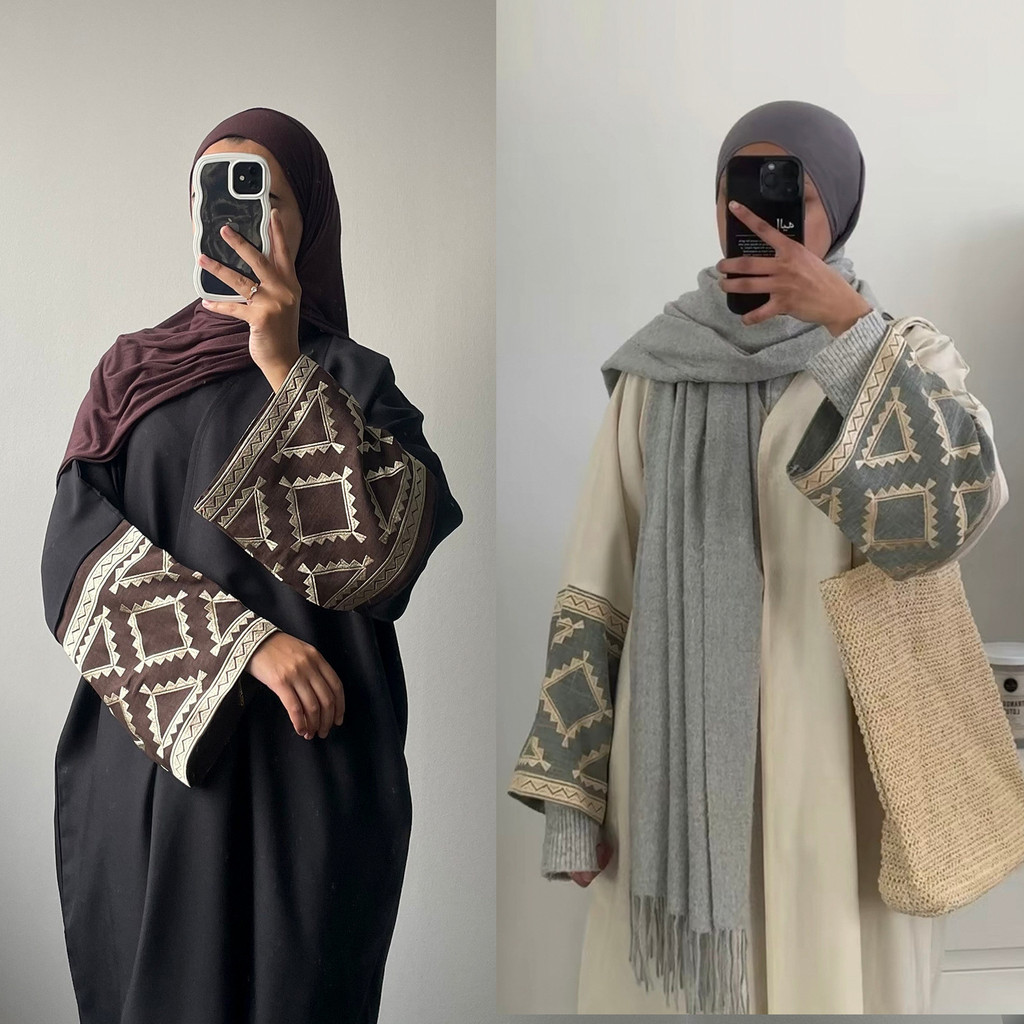 Raya fashion embroidery Dubai Türkiye elegant cardigan robe abaya