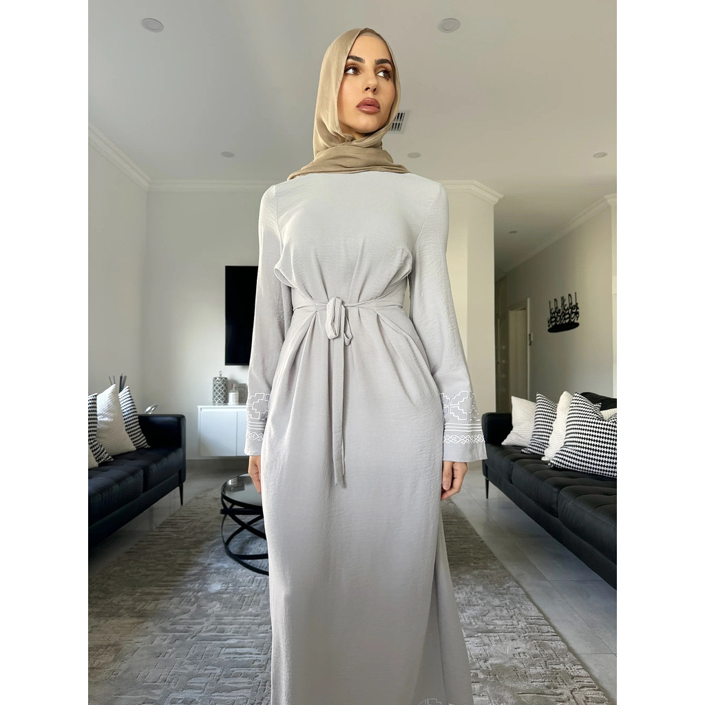 Raya Baju Muslim Dress for Women Party Dresses Jubah Dubai Long Robe Arab Ramadan Kaftan Islam Abaya
