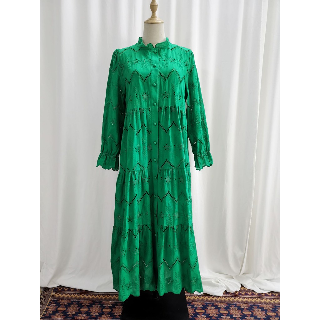 Ramadan Lace Embroidery Abayas Women Turkey Dubai Abaya Muslim Dress