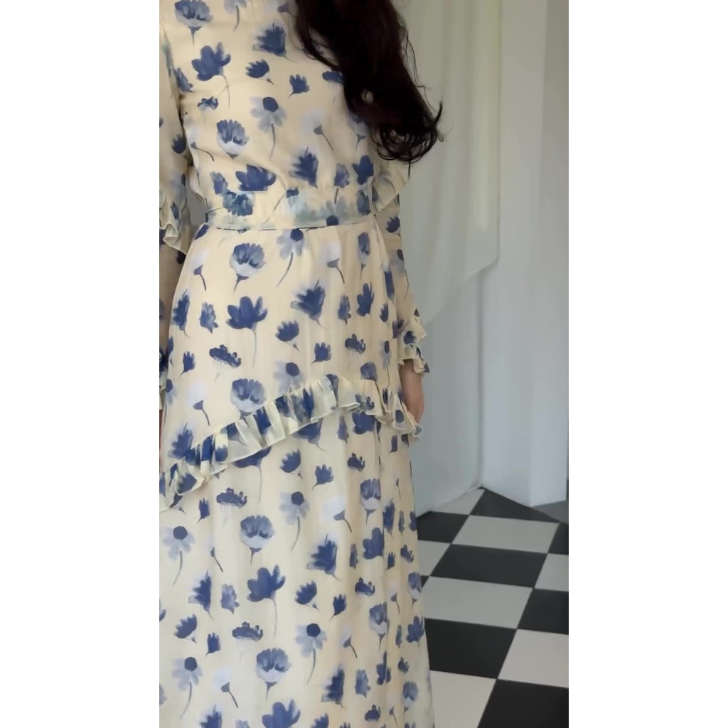 RAYA Muslim Abaya for Women Sweet Party Dresses Ramadan Arab Islam Long Robe Kaftan Dubai Flower Print