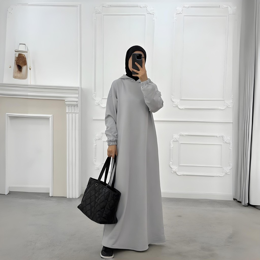 autumn new loose retro temperament long-sleeved hooded dress female