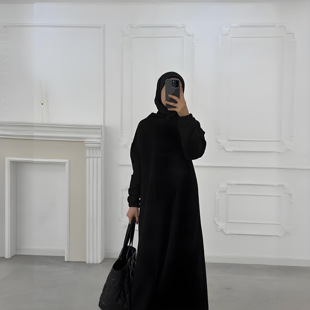 autumn new loose retro temperament long-sleeved hooded dress female