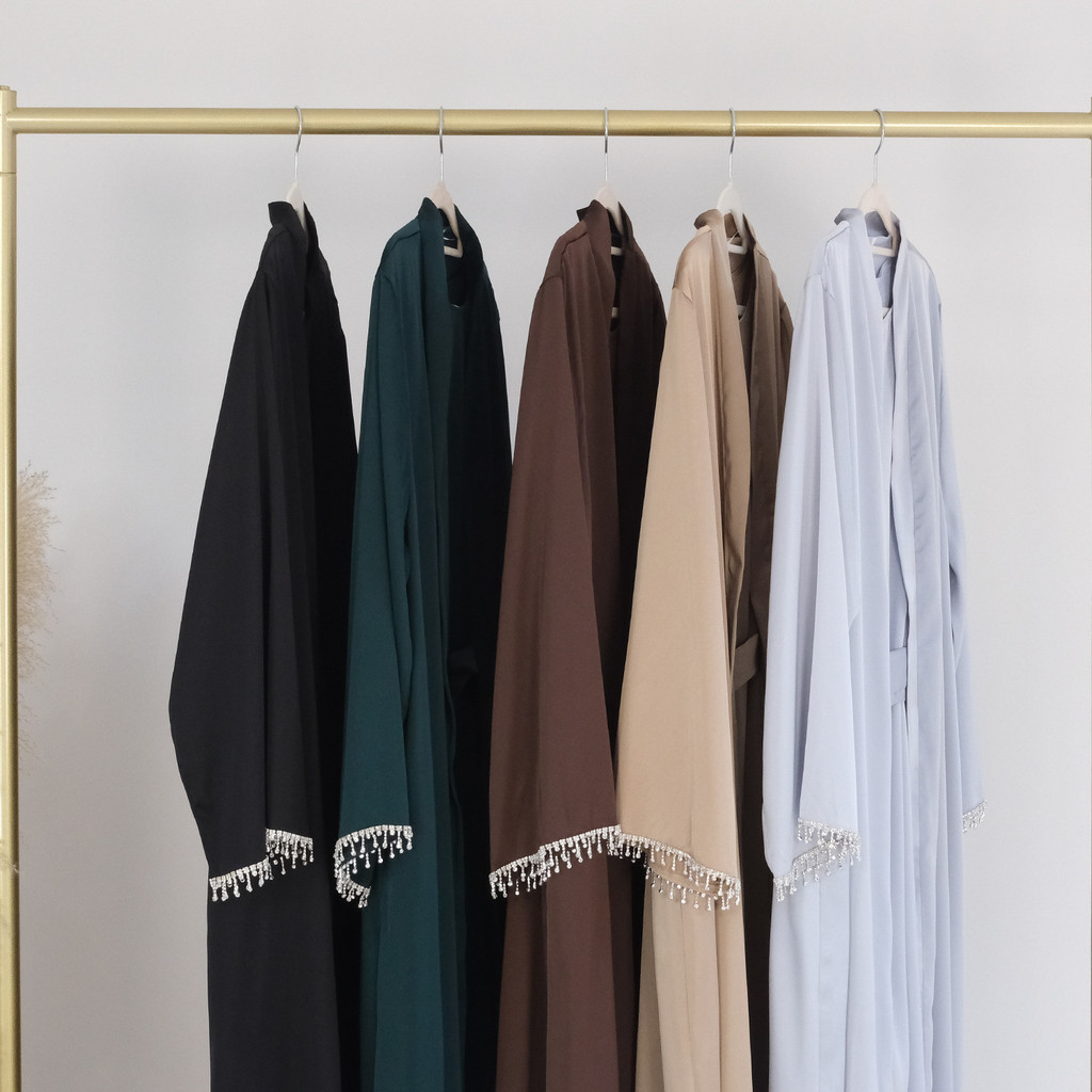 2 Piece Abaya Set Latest diamond Muslim Robe abaya female full length Tassel Muslim abaya Worship Service abayas Sets