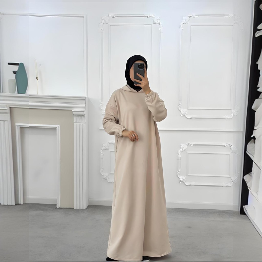 autumn new loose retro temperament long-sleeved hooded dress female