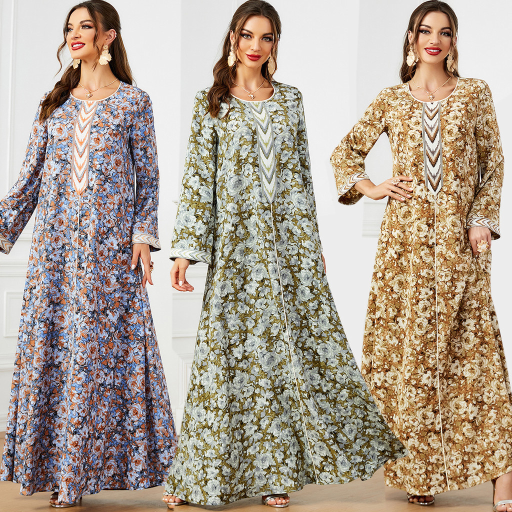 Raya Dubai Muslim Party Dress for Women Abaya Long Dresses Elegant Kaftan Ramadan Gown Robe