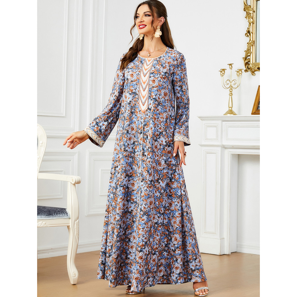 Raya Dubai Muslim Party Dress for Women Abaya Long Dresses Elegant Kaftan Ramadan Gown Robe