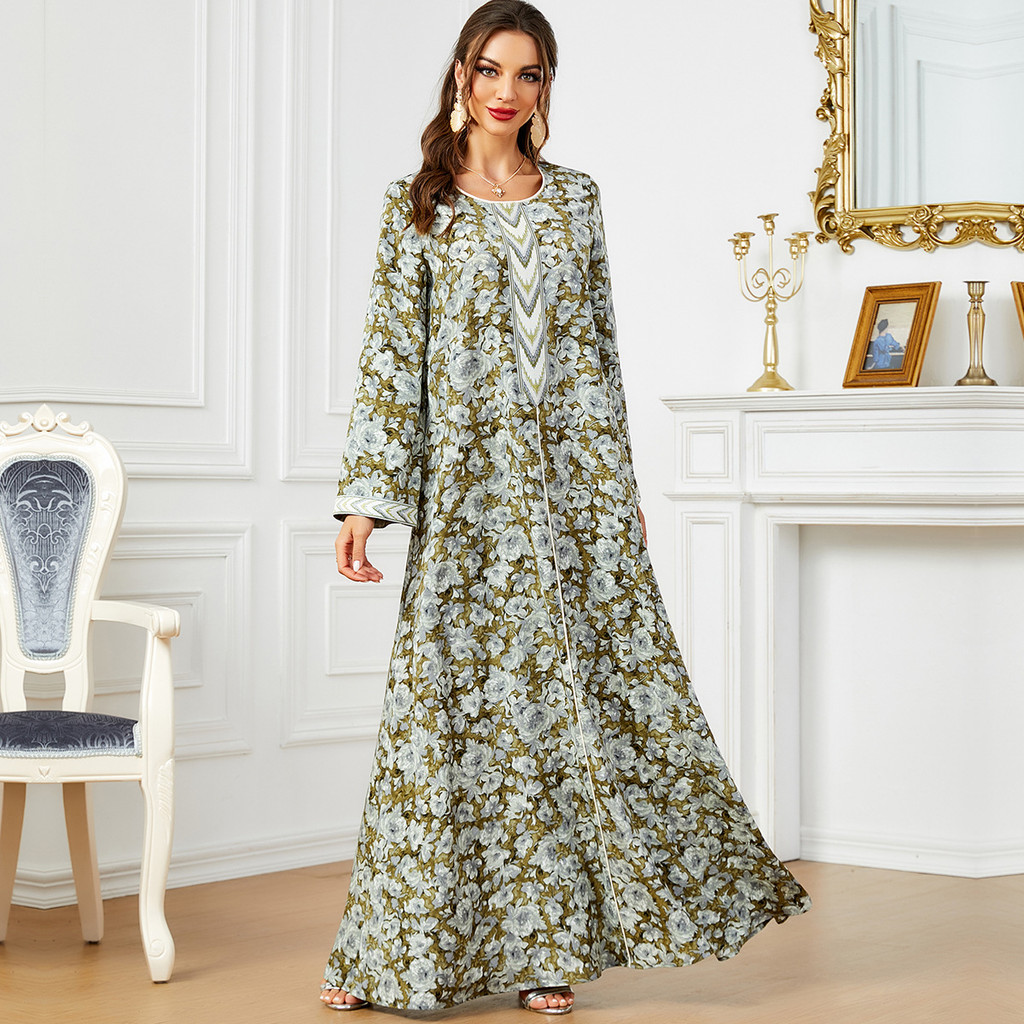 Raya Dubai Muslim Party Dress for Women Abaya Long Dresses Elegant Kaftan Ramadan Gown Robe