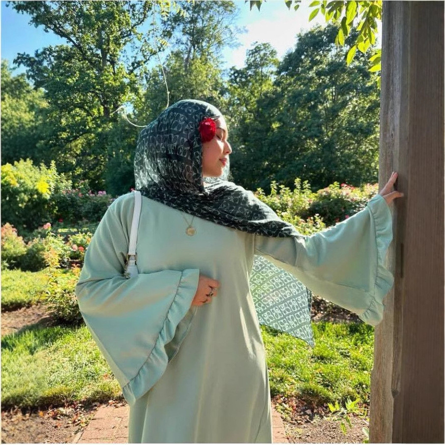 Women Muslim Modest Closed Pleated Dresses Long Sleeve Abaya Kaftan Basic Islamic Raya Clothes Dress