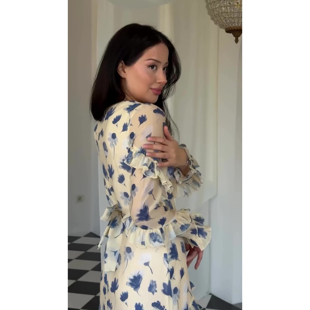 RAYA Muslim Abaya for Women Sweet Party Dresses Ramadan Arab Islam Long Robe Kaftan Dubai Flower Print