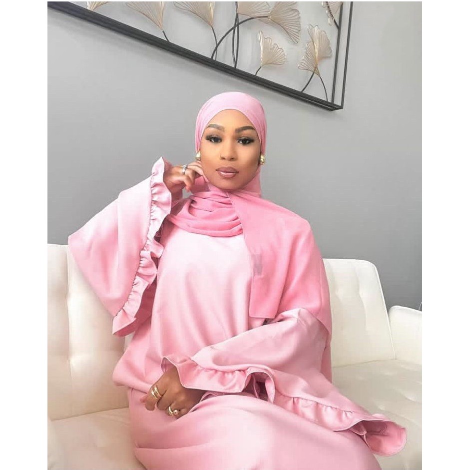 Women Muslim Modest Closed Pleated Dresses Long Sleeve Abaya Kaftan Basic Islamic Raya Clothes Dress