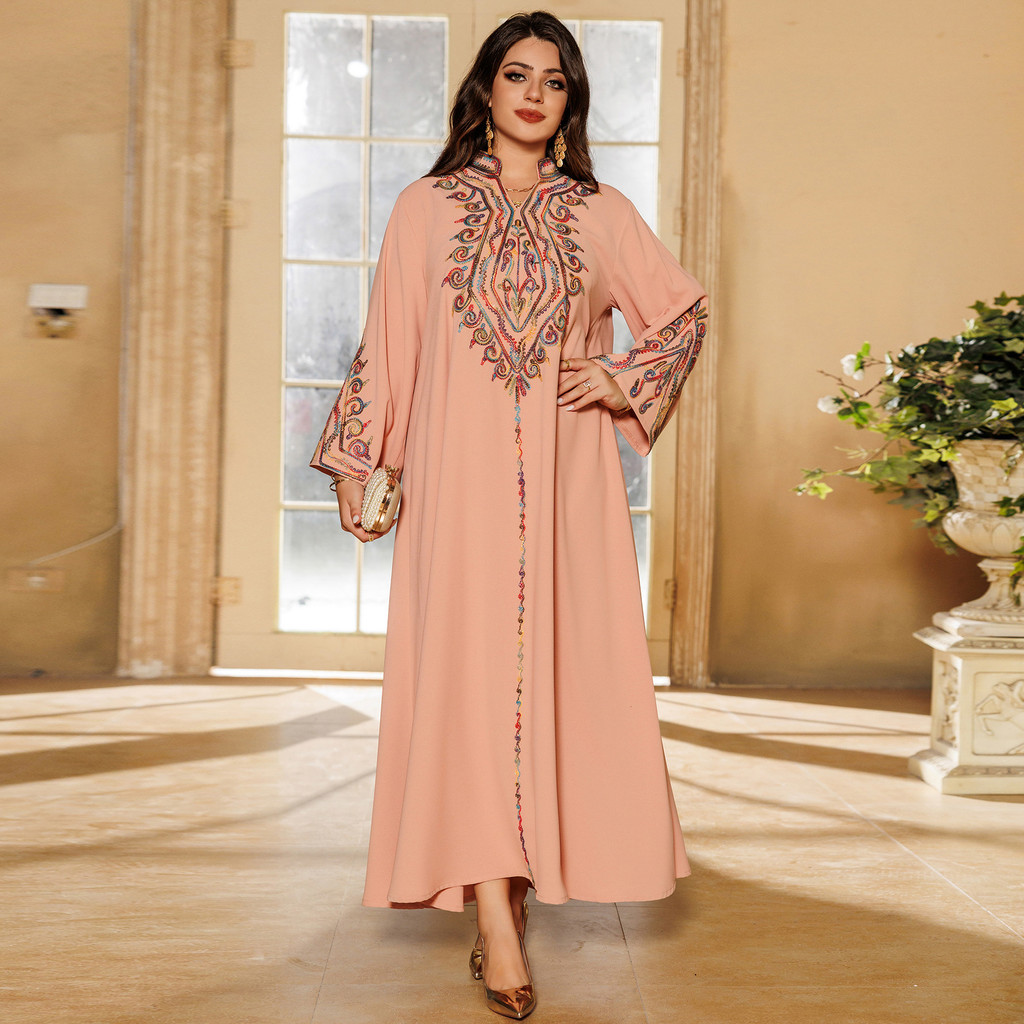 Raya Muslim Abaya for Women Party Dresses Embroidery Long Robe Ramadan Dubai Abayas Kaftan Islam Saudi Vestidos