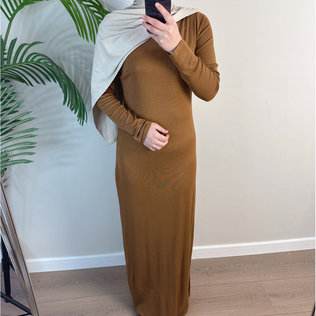 Ramadan Eid Plain Modest Abaya Dubai Muslim Islam Arabic Kaftan Modal Dress Abayas For Women Kebaya Caftan Robe
