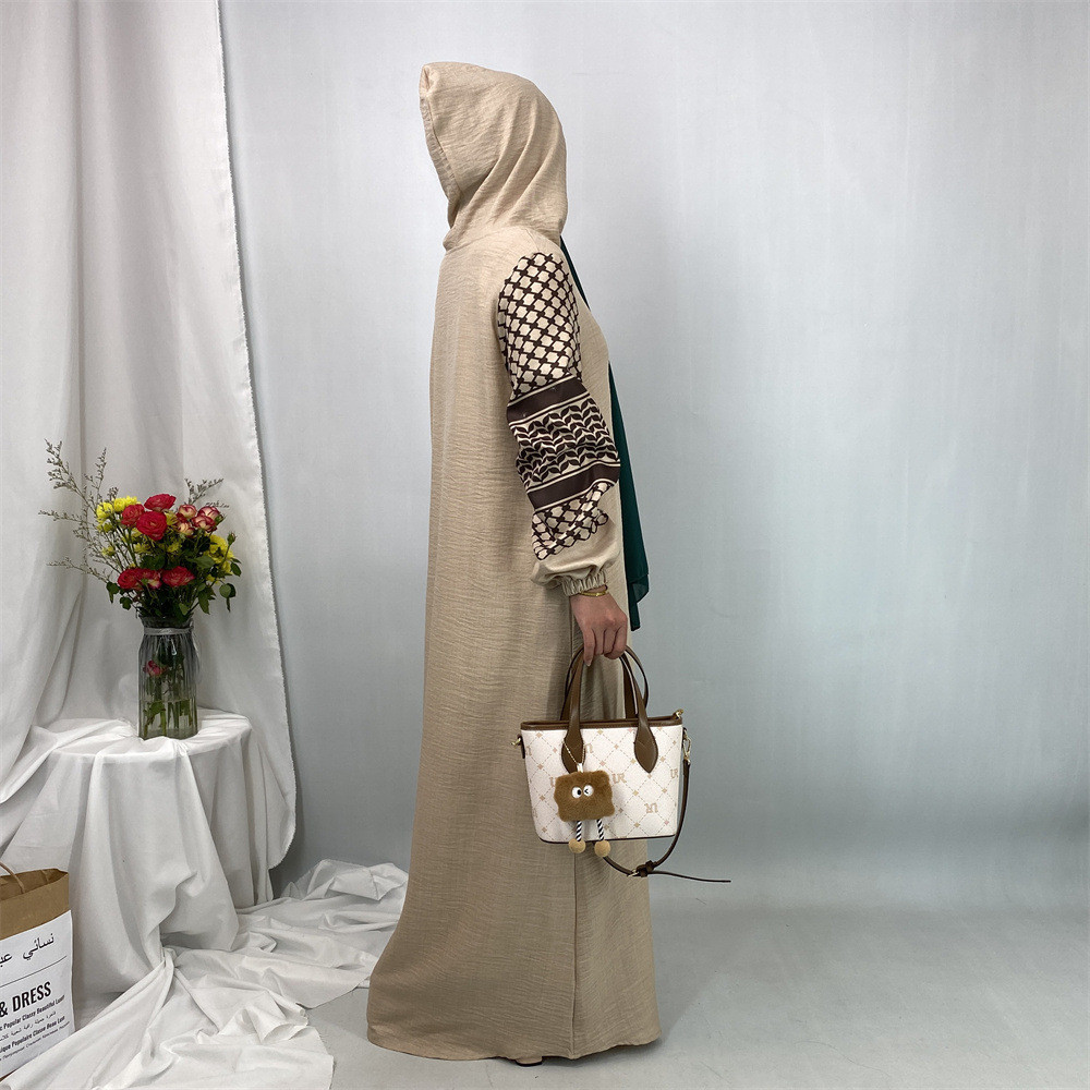 Fashion Ramadan Abayas For Women Hooded Muslim Hijab Dress Malay Kaftan Islamic Dresses Casual Modest Robe Jubah