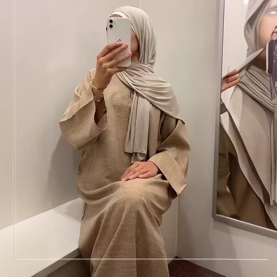Party Eid Ramadan Mubarak Abaya Muslim Maxi Dress Dubai Modest Kaftan Islam Gown Casual