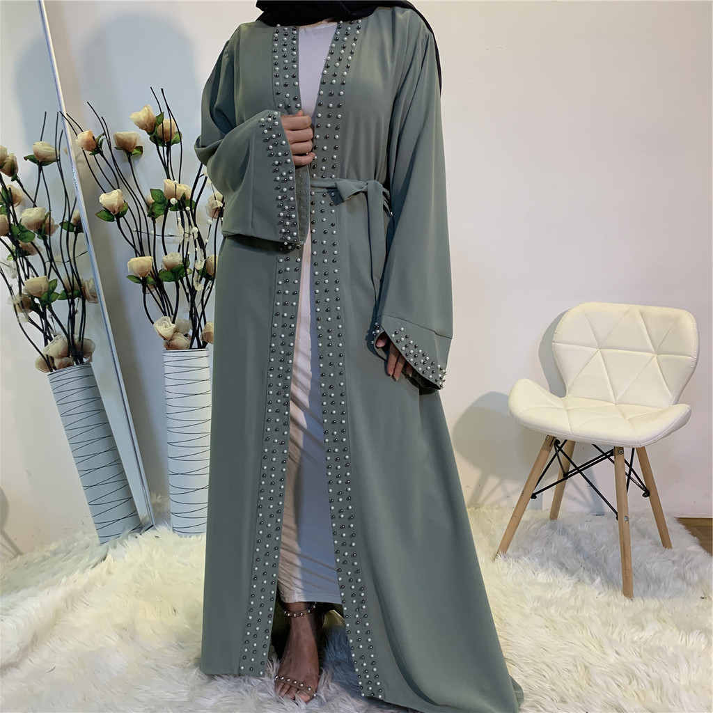 Modest Abaya Ramadan Dubai Robe Muslimah SG Kaftan Islamic Clothing Muslim For Women Kimono Caftan Malayu Cardigan