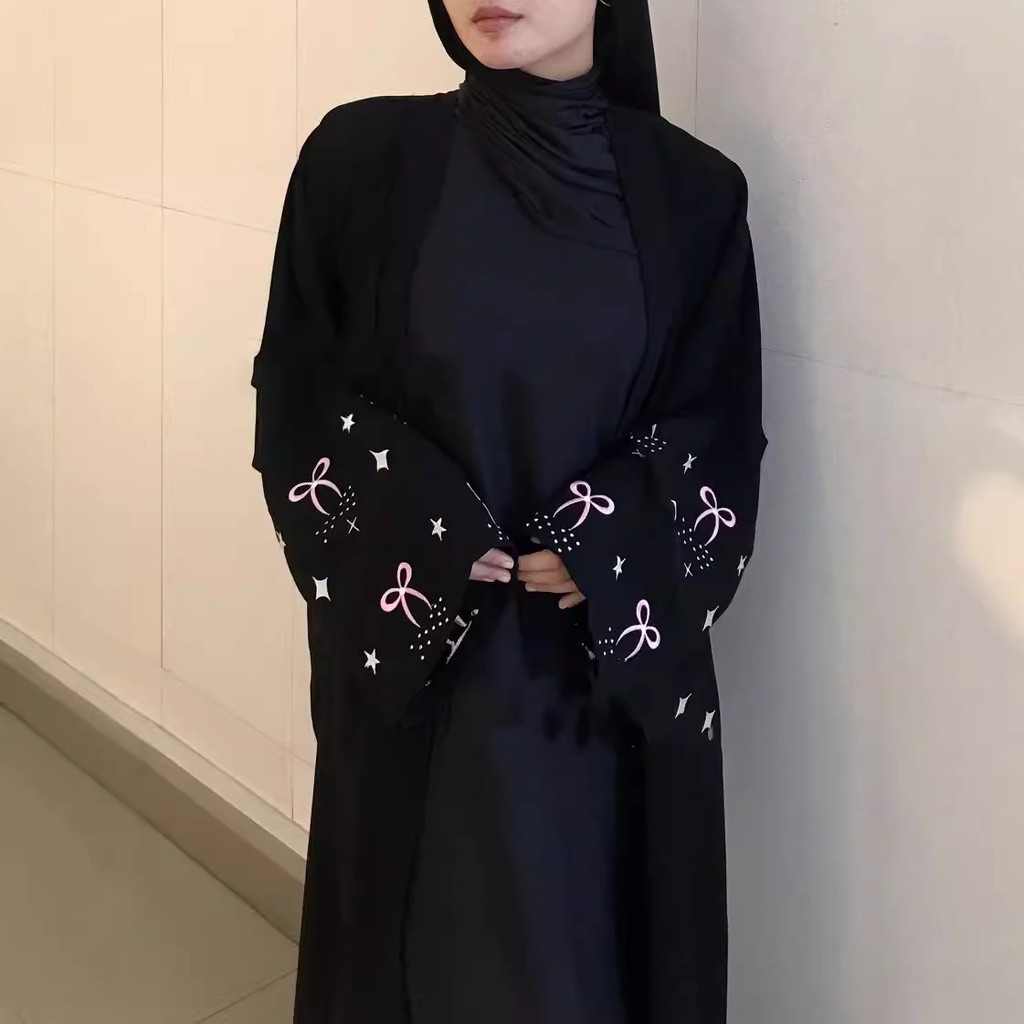 Muslim Abaya Dress for Women Embroidery Cardigan Raya Ramadan Robe Dubai Abayas Kaftan Islam Arab