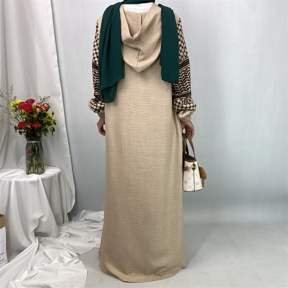 Fashion Ramadan Abayas For Women Hooded Muslim Hijab Dress Malay Kaftan Islamic Dresses Casual Modest Robe Jubah