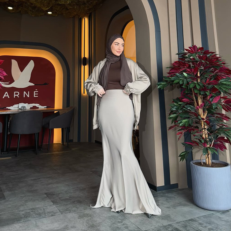 new women's clothing loose casual zipper long-sleeved jacket long skirt suit