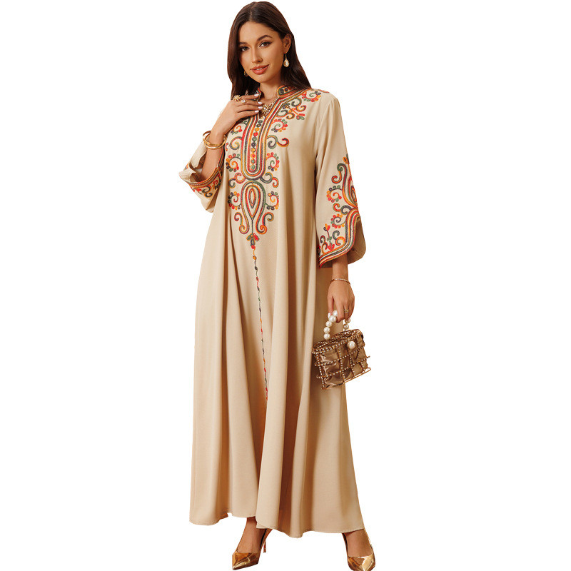 Ramadan Muslim Women's Embroidered Loose abaya Raya For Women Dubai Elegant Casual