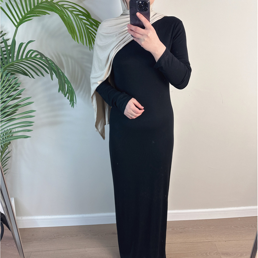 Ramadan Eid Plain Modest Abaya Dubai Muslim Islam Arabic Kaftan Modal Dress Abayas For Women Kebaya Caftan Robe