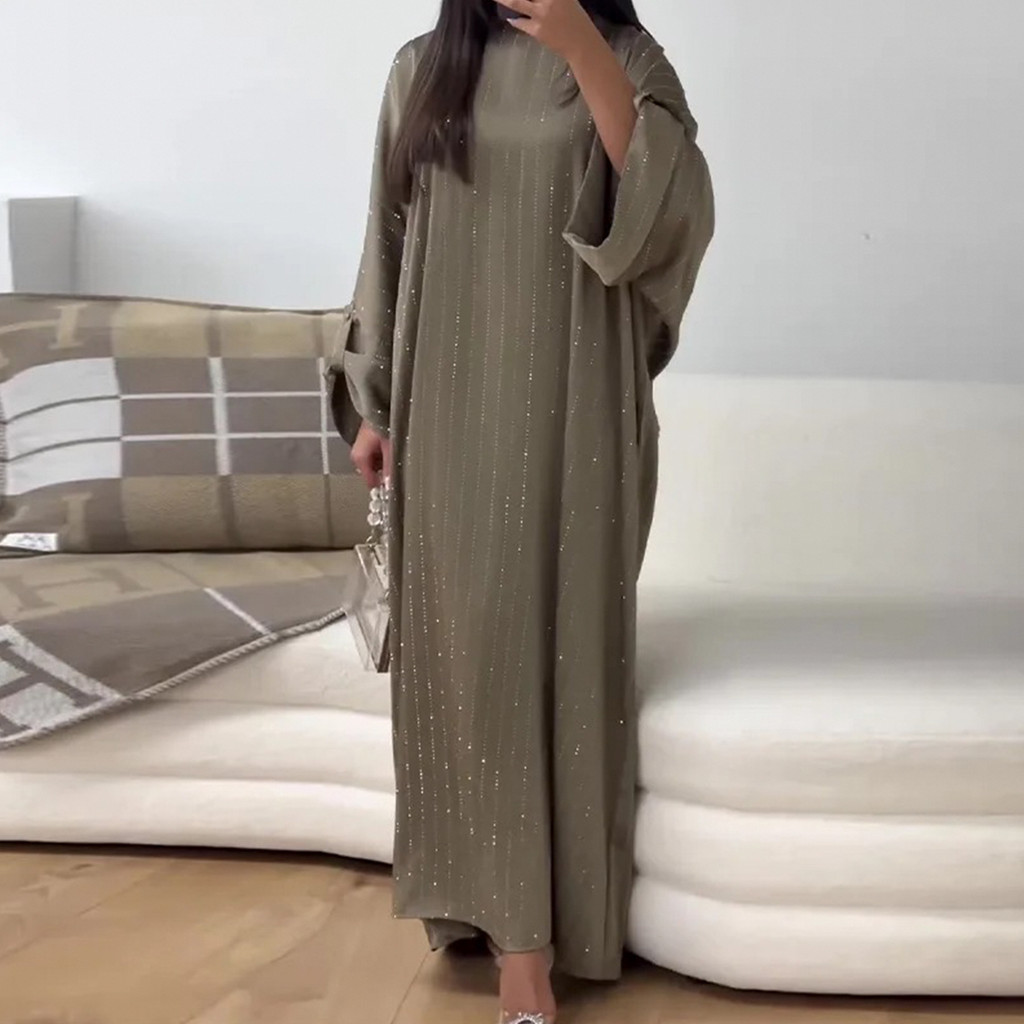 Luxury Dubai Abaya Dress for Muslim Women Ramadan Raya Malayu Party Clothing Islamic Malayu Modest Long Robe