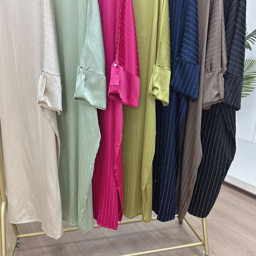 Luxury Dubai Abaya Dress for Muslim Women Ramadan Raya Malayu Party Clothing Islamic Malayu Modest Long Robe