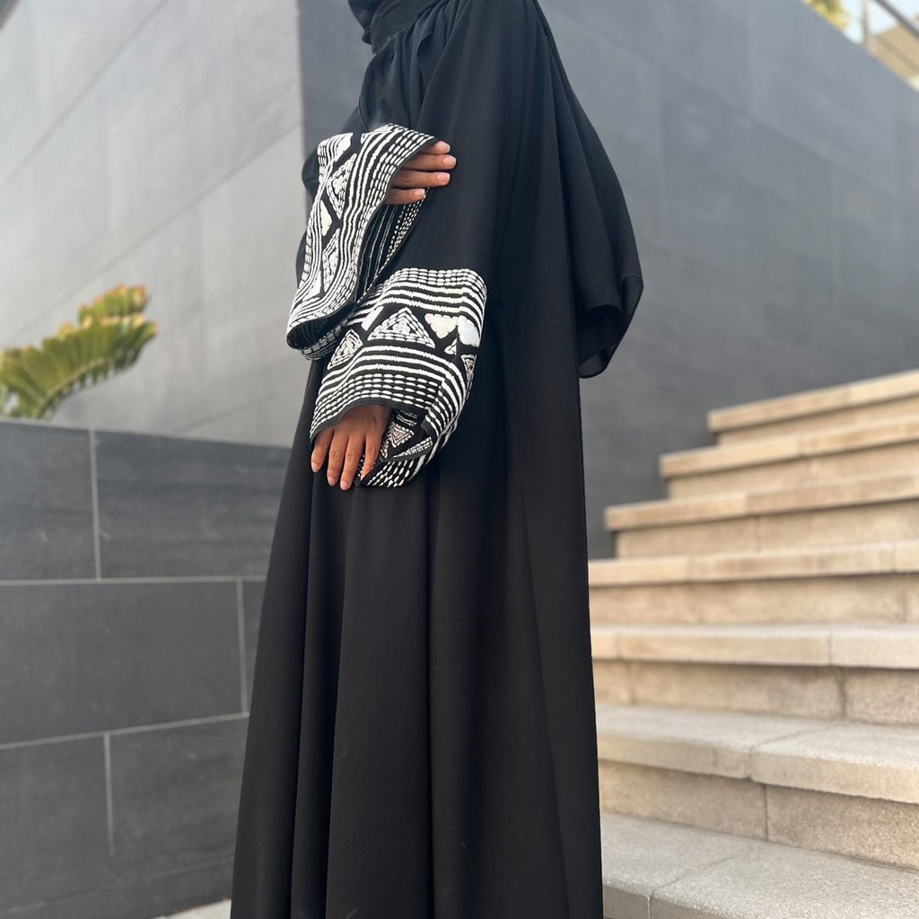Raya White Open Kimono Abaya Dubai Luxury embroidery Islam Muslim Kaftan Dress Kebaya Palestine Abayas Women