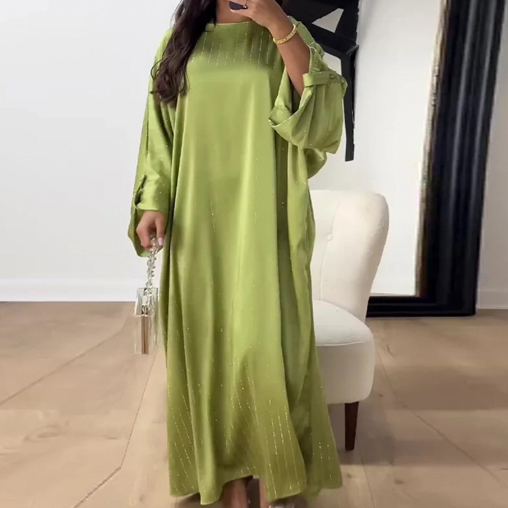 Luxury Dubai Abaya Dress for Muslim Women Ramadan Raya Malayu Party Clothing Islamic Malayu Modest Long Robe
