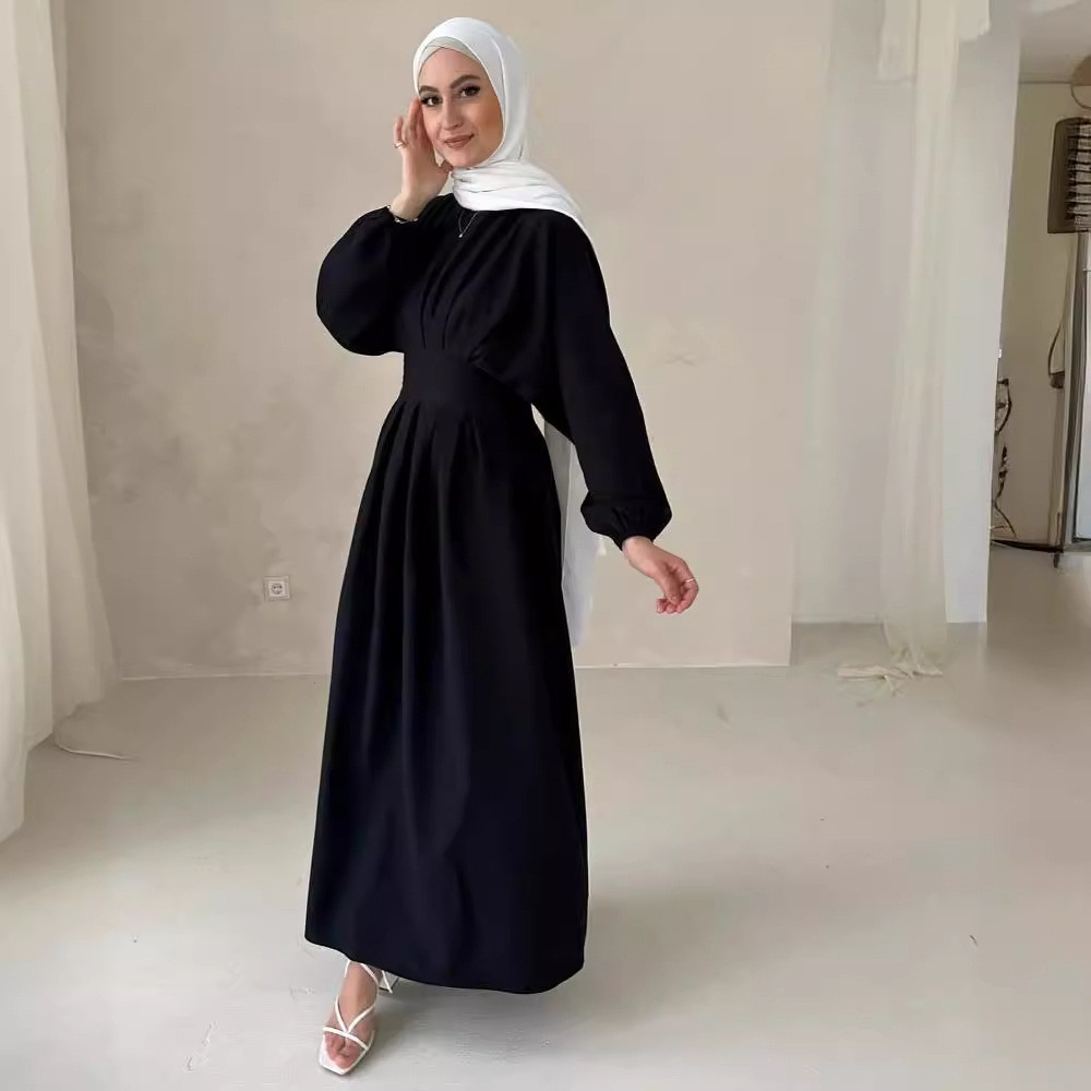 Raya Modest Muslim Dress for Women Jubah Ramadan Robe Dress Ramadan Caftan Party Long Dresses Full Sleeve