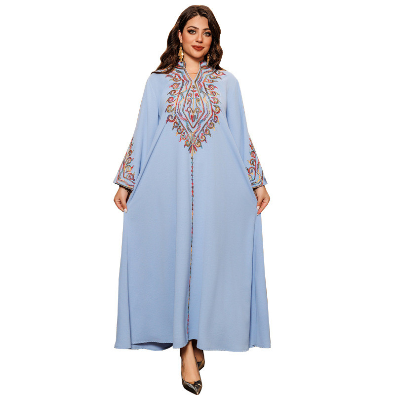 Raya Muslim Abaya for Women Party Dresses Embroidery Long Robe Ramadan Dubai Abayas Kaftan Islam Saudi Vestidos